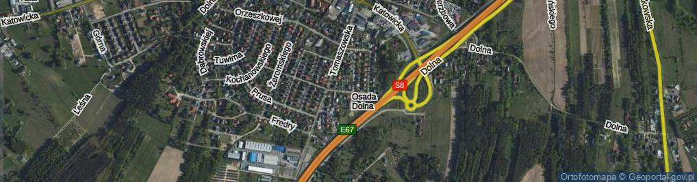 Zdjęcie satelitarne Tulipanowa ul.